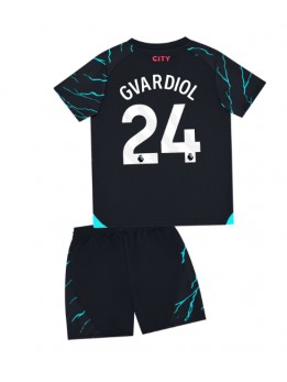 Manchester City Josko Gvardiol #24 Replika Tredje Kläder Barn 2023-24 Kortärmad (+ byxor)